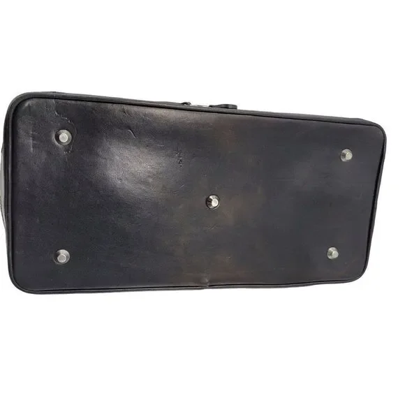 Maxwell Scott Authentic Leather‎ Doctor Bag Black Handmade Italy Key Lock Large - Picture 7 of 9